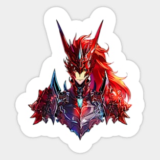 solo leveling mecha igris red armor Sticker